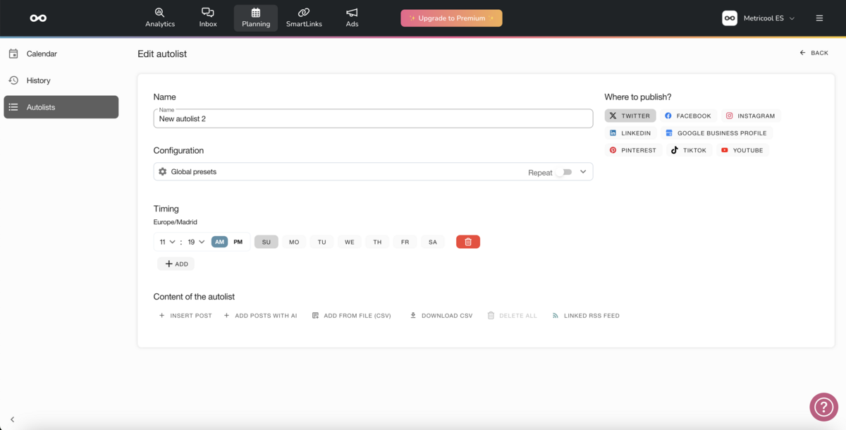 How to Set Up Your Autolists